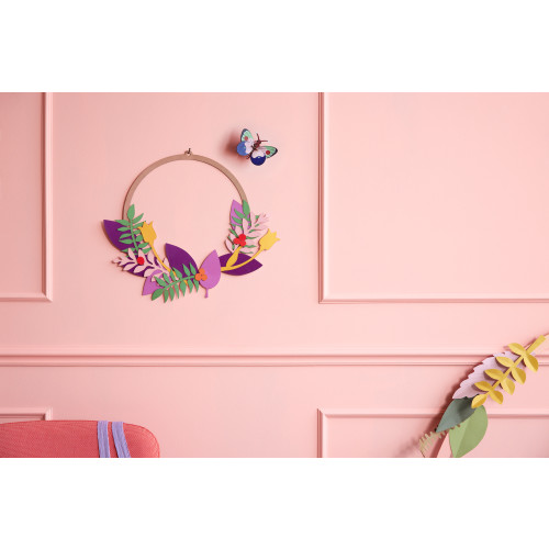 X) Studio Roof Wreath - Blossom w/Butterfly