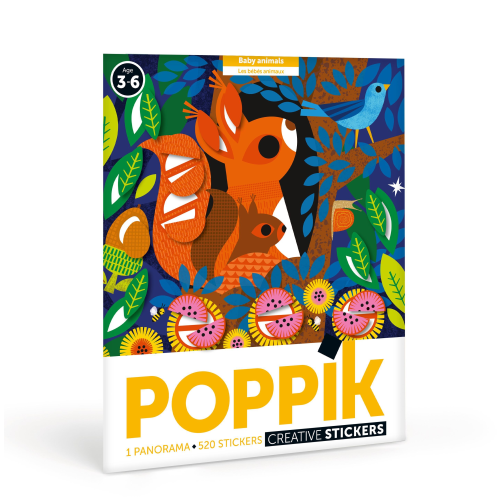 Poppik Sticker Panorama - Baby Animals