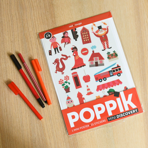 Poppik Mini Discovery Poster - City (Red)