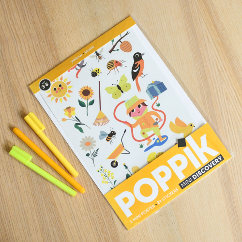 Poppik Mini Discovery Poster - Garden (Yellow)