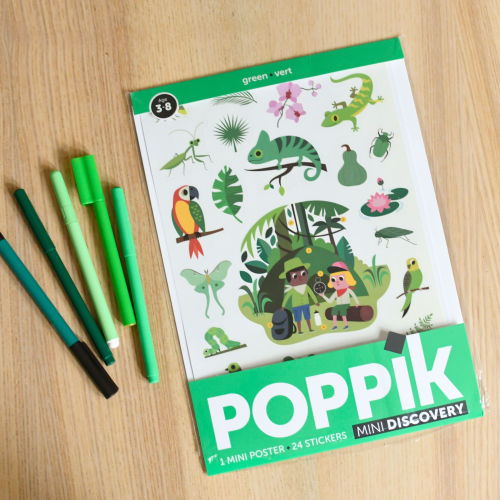 Poppik Mini Discovery Poster - Jungle (Green)