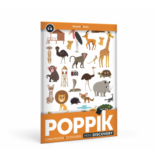 Poppik Mini Discovery Poster - Savannah (Brown)