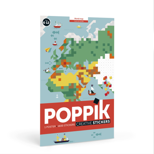 Poppik Creative Sticker Poster - World Map