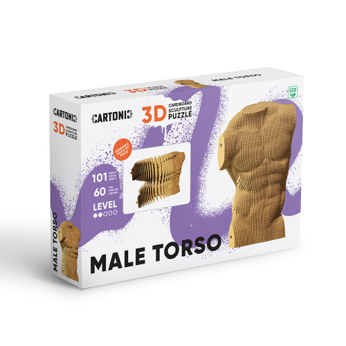 Cartonic 3D Sculpture Puzzle Male Torso