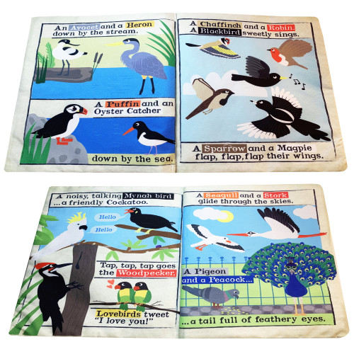Jo & Nic's Crinkly Cloth Books - All Sorts Of Birds