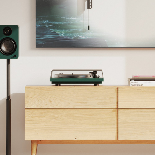 Kanto OBI3 (Gen.2) Turntable with Bluetooth 5.3, Preamp, and Pitch Control - Matte Forest Green