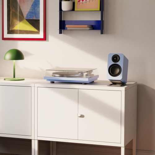 Kanto OBI3 (Gen.2) Turntable with Bluetooth 5.3, Preamp, and Pitch Control - Matte Ice Blue