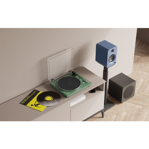 Kanto OBI3 Turntable with Bluetooth 5.3, Preamp, and Pitch Control - Matte Green