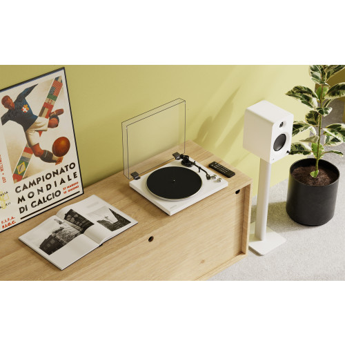 Kanto OBI3 Turntable with Bluetooth 5.3, Preamp, and Pitch Control - Matte White