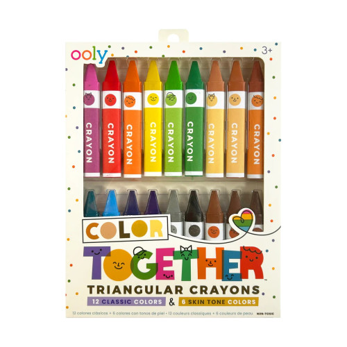 Ooly Color Together: Triangular Crayons (Set of 18)