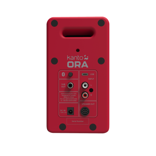 Kanto ORA 100w Powered Reference Desktop Speakers with Bluetooth (Red)