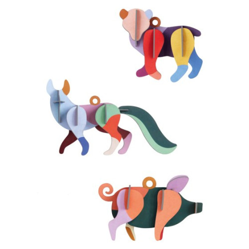 Studio Roof Christmas Ornament Set - Woodland Frost