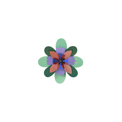 Studio Roof Wall Art Flowers - Pistache Sorbet