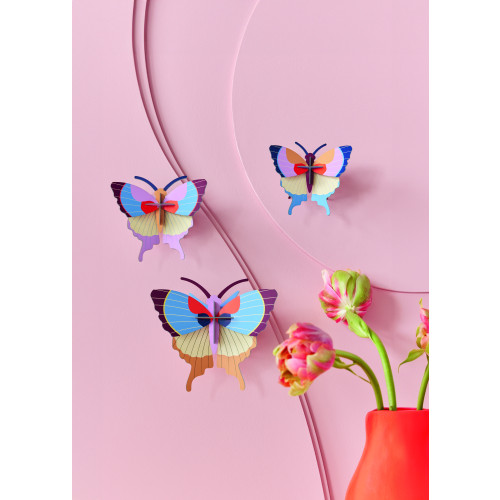 Studio Roof Insects - Plum Fringe Butterflies set of 3