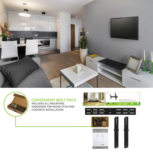 Kanto Mounts PT300 Tilting TV Mount for 32-inch to 90-inch TVs - Black