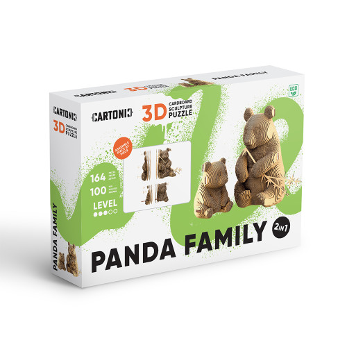 Cartonic 3D Sculpture Puzzle - Panda Family