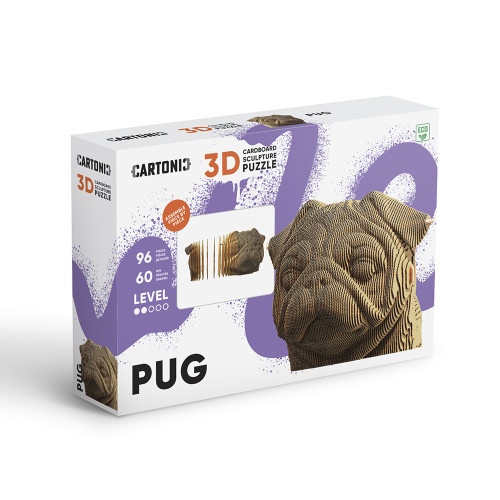 Cartonic 3D Sculpture Puzzle Pug