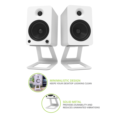 Kanto Elevated Desktop Speaker Stands SE6 (White)