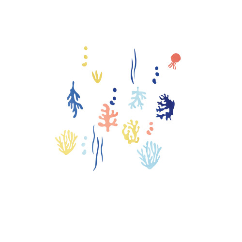 Studio Roof Wall Decor Set - Seaweed