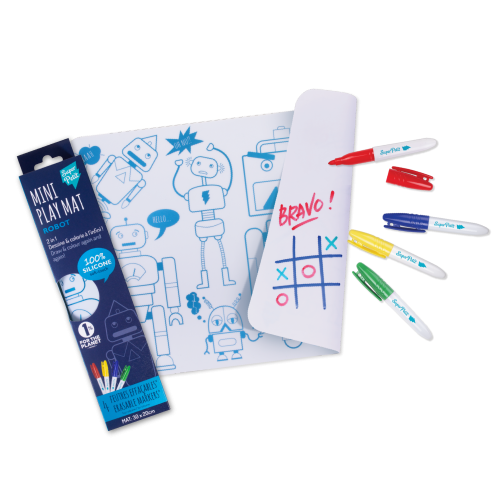 Super Petit Mini Colouring Mat Set - Robot