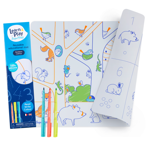 Super Petit Colouring Mat Set - Learn & Play Numbers