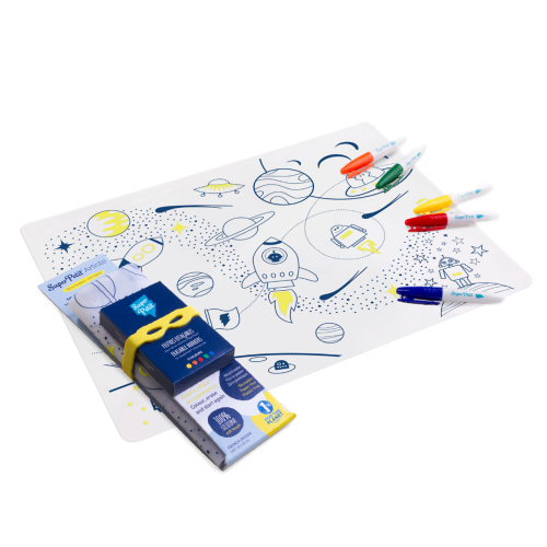 Super Petit Colouring Mat Set - Artiste Into Space