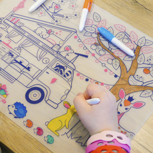 Super Petit Colouring Mat Set - Artiste Dream Van