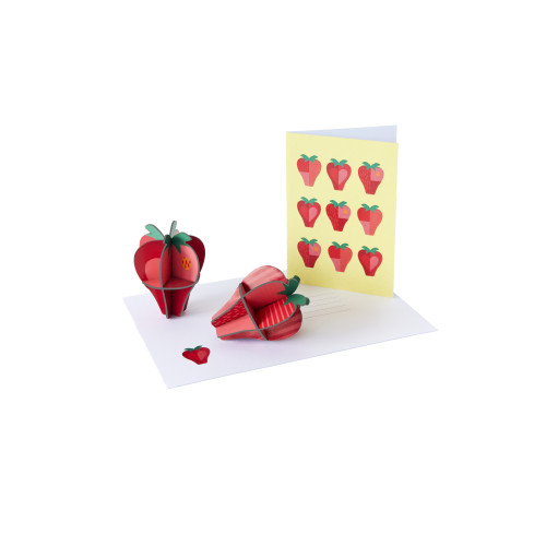 X) Studio Roof Pop Out 3D Card Strawberries