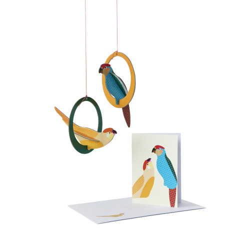 Studio Roof 3D Pop Out Card Parakeets
