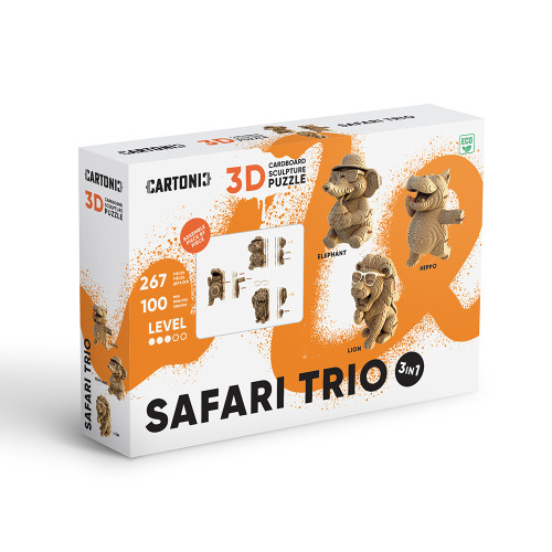 Cartonic 3D Sculpture Puzzle - Safari Trio