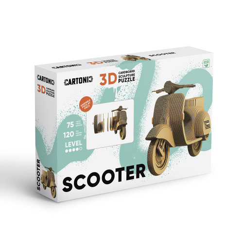 Cartonic 3D Sculpture Puzzle Scooter