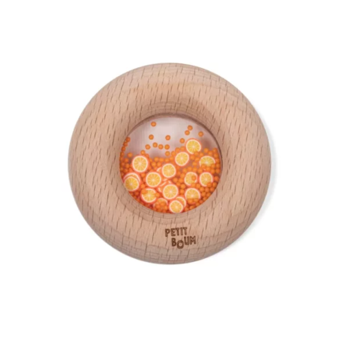 Petit Boum Sensory Play Toy Donut (Oranges)