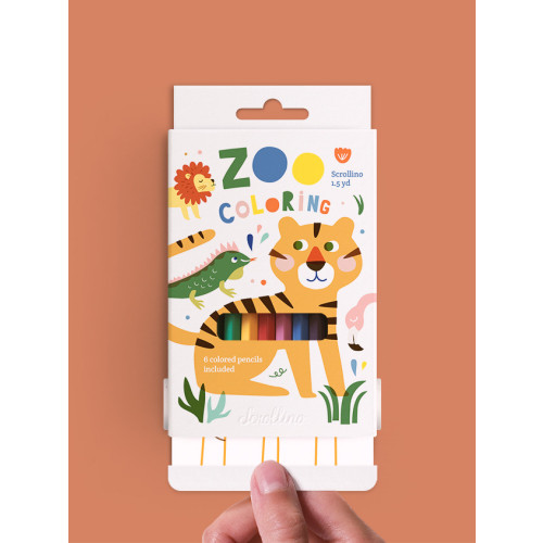 Scrollino Activity Book - Zoo Colouring