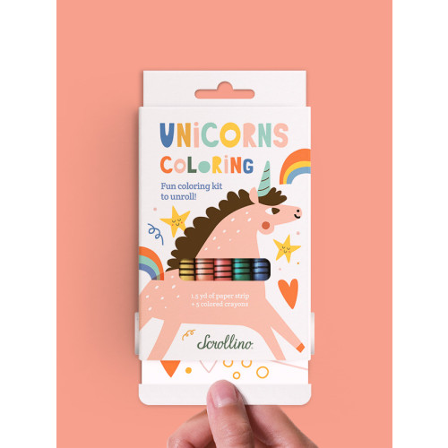 Scrollino Activity Book - Unicorns Colouring