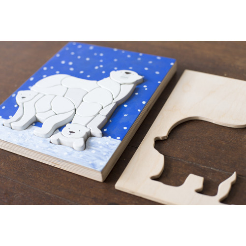 Eguchi Wooden Toy - Puzzle Polar Bear