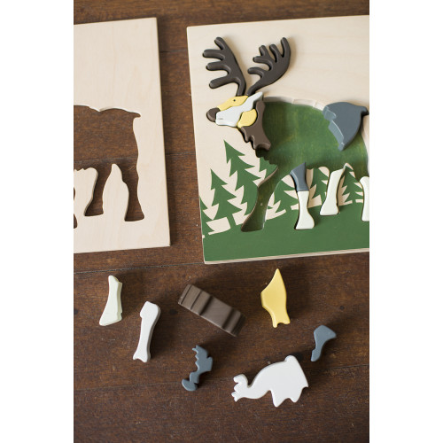 Eguchi Wooden Toy - Puzzle Reindeer