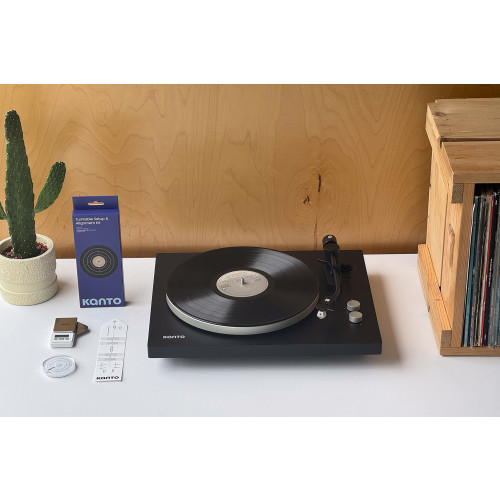 Kanto Vinyl Turntable Alignment Kit - Catridge Alignment Protractor, Bubble Level Gauge, Stylus Tracking Force Scale