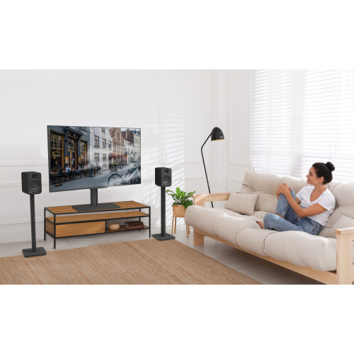 Kanto Mounts TTS100 Universal Tabletop TV Stand for 37-inch to 65-inch TVs - Black