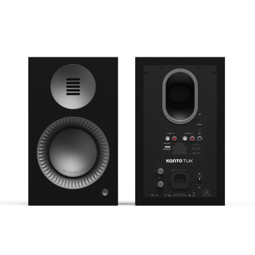 Kanto TUK (Gen.2) Premium Powered Bookshelf Speaker - Matte Black with Gunmetal Surround
