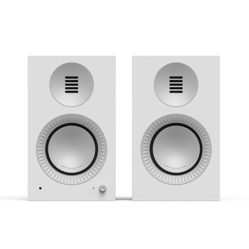 Kanto TUK (Gen.2) Premium Powered Bookshelf Speaker - Matte White with Aluminum Surround