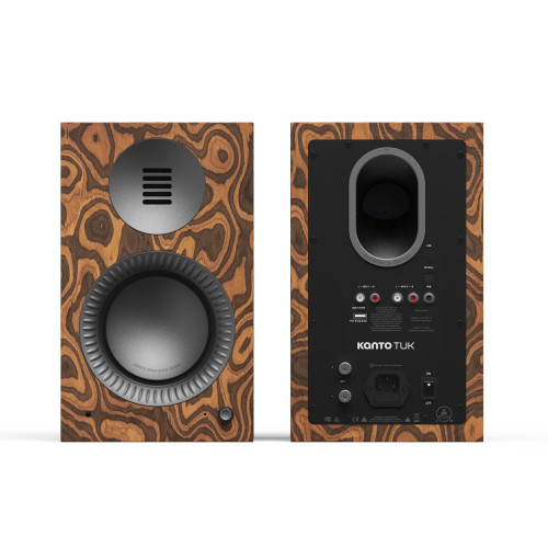 Kanto TUK (Gen.2) Premium Powered Bookshelf Speaker - Engineered Wood with Gunmetal Surround