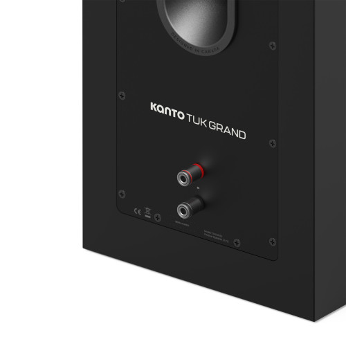Kanto TUK Grand (Gen.2) Premium Passive Bookshelf Speaker - Matte Black with Gunmetal Surround