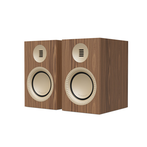 Kanto TUK Grand (Gen.2) Premium Passive Bookshelf Speaker - Walnut with Rose Gold Surround