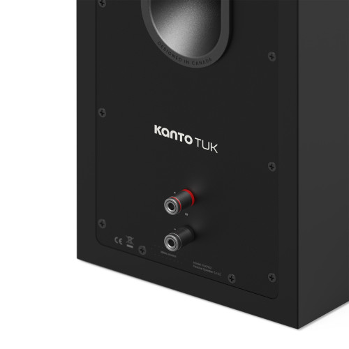Kanto TUK (Gen.2) Premium Passive Bookshelf Speaker - Matte Black with Gunmetal Surround