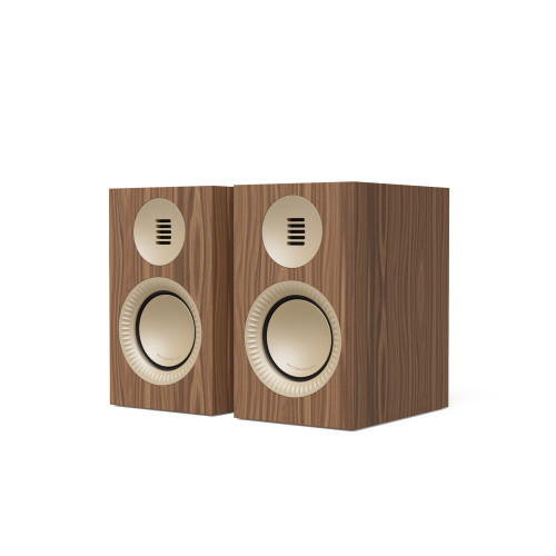 Kanto TUK (Gen.2) Passive Bookshelf Speaker - Walnut Wood with Rose Gold Surround