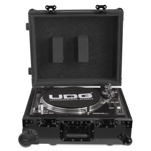 UDG FlightCase Multi Format Turntable + Trolley & Wheels (Black)