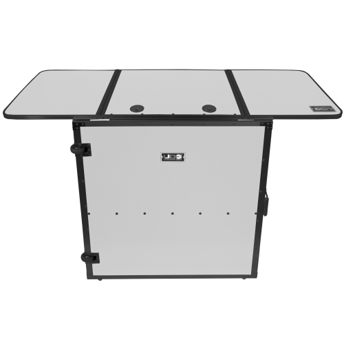 UDG FlightCase Fold Out DJ Table + Wheels (White) MK2