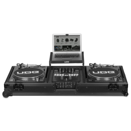 UDG FlightCase Set Multi-Format Battle TT & Mixer + Laptop & Wheels (Black)