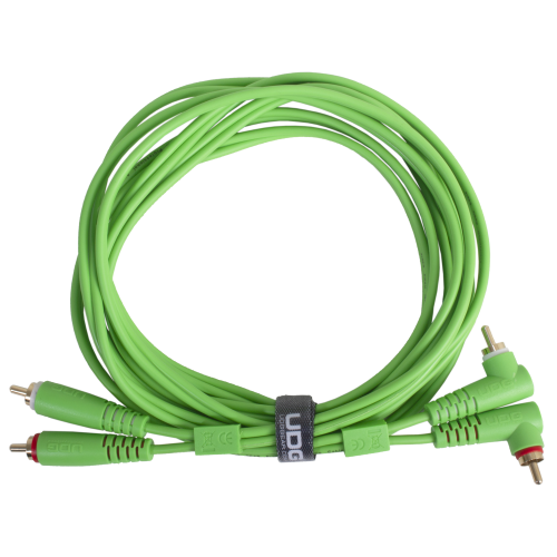 UDG Ultimate Cable RCA Straight - RCA Angled 3m (Green)