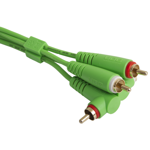 UDG Ultimate Cable RCA Straight - RCA Angled 3m (Green)